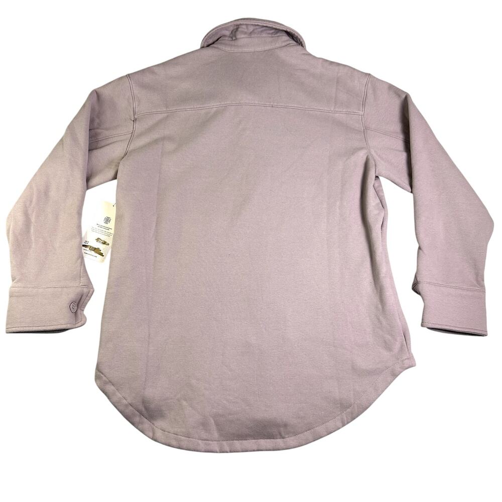 NWT Athleta Retroplush Shirt Jacket Lavender Women's Small Cozy Elevated Basic - Picture 8 of 9